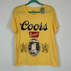 NWT COORS Banquet Hybrid Apparel Womens Novelty Graphic Tee Shirt Sz XL